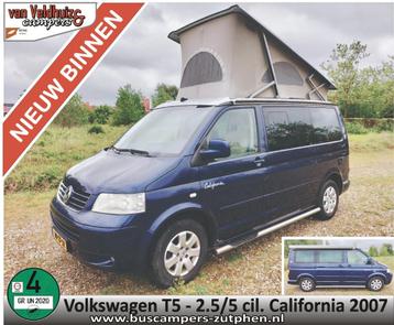 Volkswagen VW T5 "California" 2.5 TDi/5 cil. Hefdak-buscampe