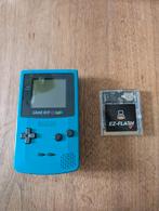 Gameboy Color Teal met EZ-Flash jr. 32gb, Spelcomputers en Games, Spelcomputers | Nintendo Game Boy, Ophalen of Verzenden, Gebruikt