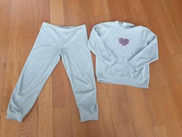 Zgan Lunatex pyjama 140 meisje velours grijs  beschikbaar voor biedingen