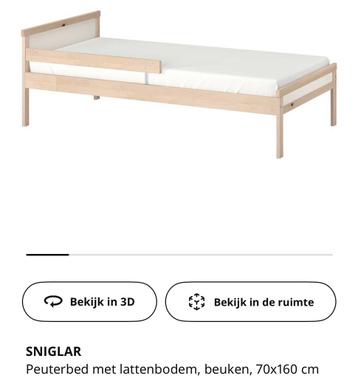 Ikea Sniglar Peuterbed 160x70 met Matras beschikbaar voor biedingen