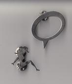 Cowyboy Pin up girl met praatwolk, Gebruikt, Niet vindbaar, Niet vindbaar, Speldje of Pin