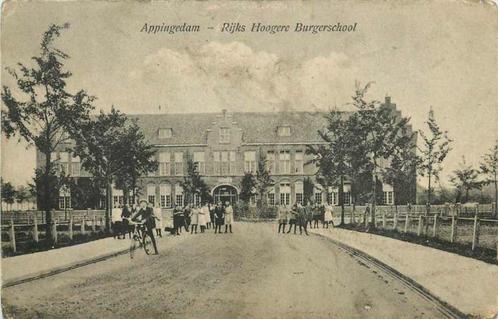 (377-410-039) Appingedam Rijks Hoogere Burgerschool, Verzamelen, Ansichtkaarten | Nederland, Groningen, Verzenden