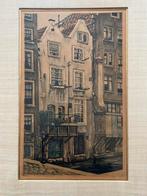 Cornelis Brandenburg Ets Amsterdam - Gesigneerd, Antiek en Kunst, Kunst | Etsen en Gravures, Ophalen of Verzenden
