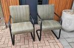 2 groene stoelen, Huis en Inrichting, Stoelen, Ophalen, Gebruikt, Overige kleuren