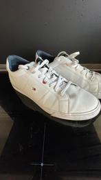 Lage leren Tommy sneakertjes 43, Wit, Tommy Hilfiger, Ophalen of Verzenden, Sneakers of Gympen