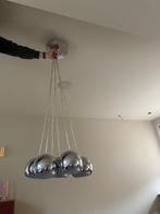 Plafondlamp zilveren bollen, Metaal, Gebruikt, Ophalen of Verzenden