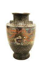 Japanse bronzen cloisonné vaas., Antiek en Kunst, Antiek | Vazen, Ophalen of Verzenden