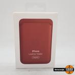 iPhone Leather Wallet - Kaarthouder met MagSafe - Rood, Zo goed als nieuw