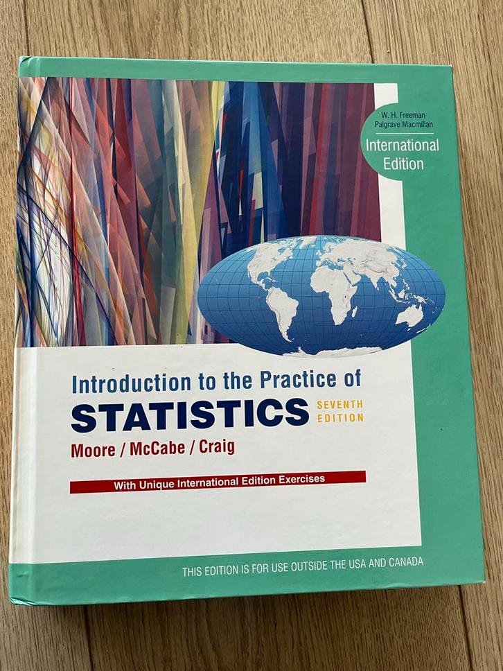 Introduction to the practice of statistics Moore McCabe Crai, Boeken, Studieboeken en Cursussen, Zo goed als nieuw, Ophalen of Verzenden
