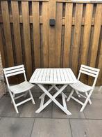 Kunststof tuinset: tafel + 2 stoelen, Tuin en Terras, Tuinsets en Loungesets, Kunststof, Gebruikt, Eettafel, Tuinset