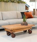 Salontafel, Tafel op wielen, Palletwagen, Houten tafel, Ophalen, 100 tot 150 cm, 50 tot 100 cm, Minder dan 50 cm