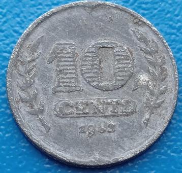 10 cent 1942 Zink - Wilhelmina  beschikbaar voor biedingen