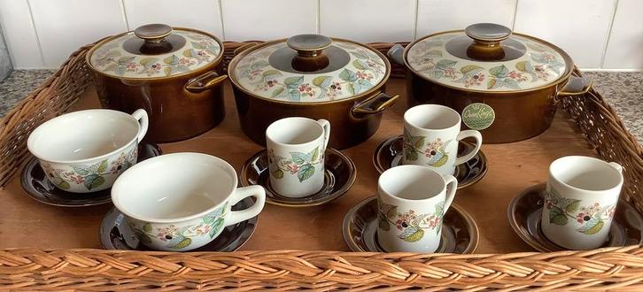 Vintage Italiaanse ovenschalen van Ovenking, Antiek en Kunst, Antiek | Servies compleet, Ophalen of Verzenden