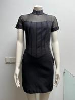 Jurk lijkt strapless, maar thule bovenkant maat 36 zwart., Kleding | Dames, Verzenden, Zwart, Zo goed als nieuw, Maat 36 (S)