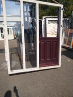 Kozijn met boeren voordeur, Gebruikt, Ophalen of Verzenden, Buitendeur, Glas