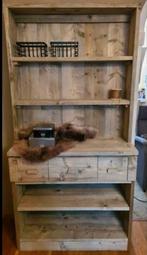 Buffetkast steigerhout, Ophalen, 50 tot 100 cm, Zo goed als nieuw, Met lade(s)