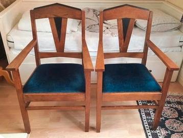 Set Amsterdamse school eetkamerstoelen  beschikbaar voor biedingen