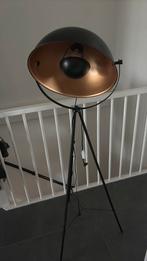 Staan lamp zwart met brons, Huis en Inrichting, Lampen | Vloerlampen, Ophalen, Zo goed als nieuw, Minder dan 100 cm