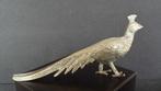 Miniatuur Beeldje FAZANT ~ Zilverkleurig Metaal ~ 13½ x 6 cm, Verzamelen, Beelden en Beeldjes, Ophalen of Verzenden, Gebruikt