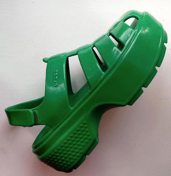 Groene Crocs Plateau Sandalen, Kleding | Dames, Schoenen, Zo goed als nieuw, Sandalen of Muiltjes, Groen, Ophalen of Verzenden