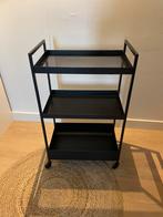 Ikea trolley/roltafel zwart metaal, Ophalen, Zo goed als nieuw