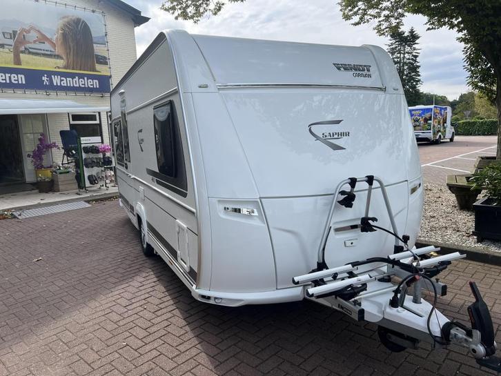 Fendt Saphir 465 SFB Mover,Fietsendrager, Caravans en Kamperen, Caravans, Bedrijf, tot en met 4, 1250 - 1500 kg, Rondzit, Fendt