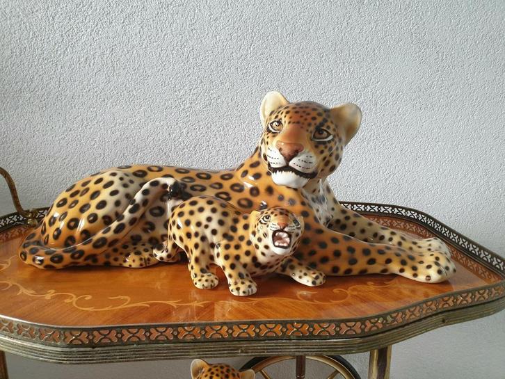 Ronzan tijger met welpje XXL, Verzamelen, Beelden en Beeldjes, Zo goed als nieuw, Ophalen of Verzenden