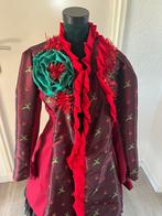 Donkerrood/groen/rood nieuwe unieke carnavalsjas maat 36, Carnaval, Nieuw, Ophalen of Verzenden, Kleding