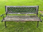 Tuinbank Metaal & Hout 125x75x45cm, Ophalen, Gebruikt, Hout