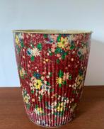 Prullenbak Tin vintage jaren 60 bloemen goud, Huis en Inrichting, Woonaccessoires | Prullenbakken, Ophalen of Verzenden, Zo goed als nieuw