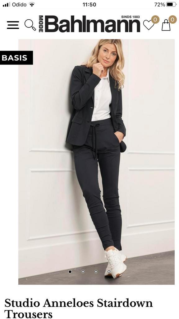 Studio Anneloes Stairdown Broek Blauw nieuw! M, Kleding | Dames, Broeken en Pantalons, Nieuw, Blauw, Lang, Verzenden