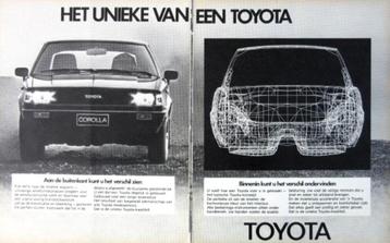 7 vintage advertenties reclames Toyota Corolla autos 1981 au beschikbaar voor biedingen