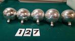 kerstballen [127 ] zilver met glitter, Diversen, Kerst, Ophalen of Verzenden