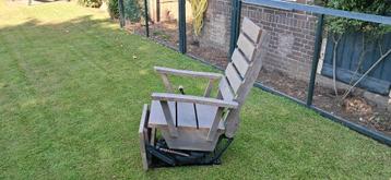 unieke verstelbare tuinstoel relaxfauteuil van steigerhout beschikbaar voor biedingen