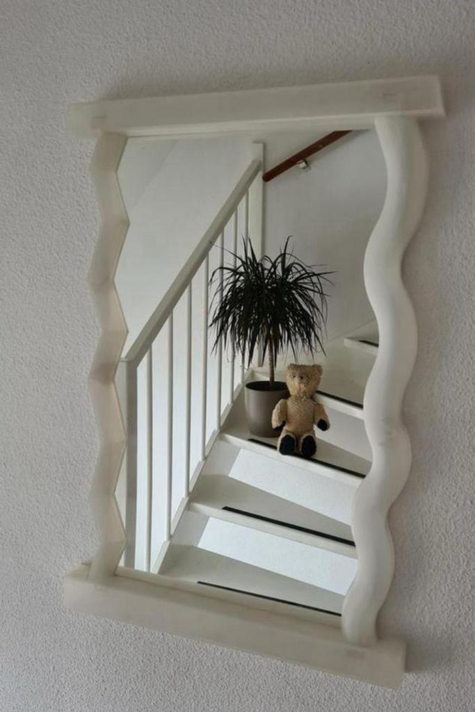 Retro Spiegel Memphis Stijl Ikea Ulk model - 1990s, Huis en Inrichting, Woonaccessoires | Spiegels, Zo goed als nieuw, 50 tot 75 cm