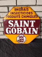 Saint Gobain emaille reclamebord, Reclamebord, Gebruikt, Ophalen of Verzenden, X