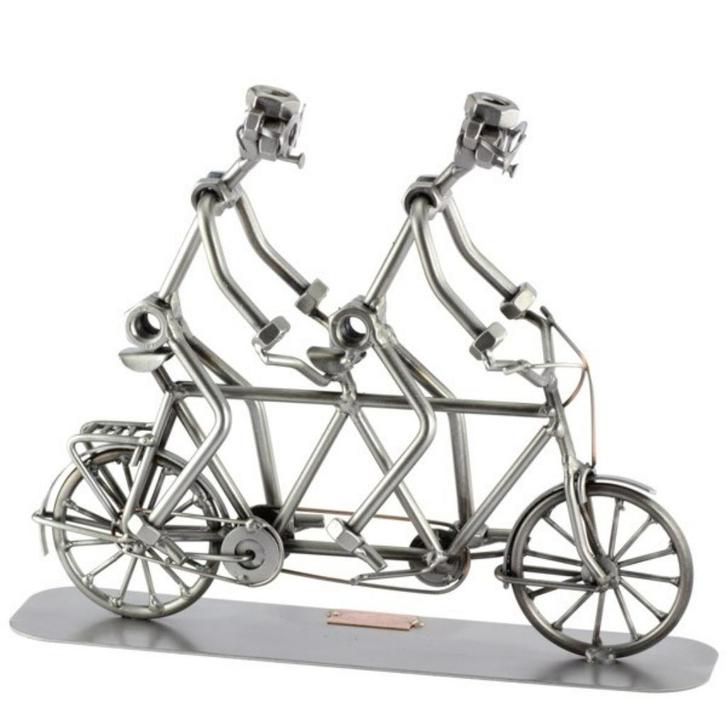 Tandem - Hinz & Kunst, fiets, metalen beeldje, cadeau, duo, Verzamelen, Beelden en Beeldjes, Nieuw, Overige typen, Ophalen of Verzenden