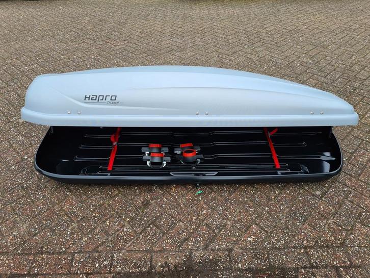 Zeer mooie grote Hapro Traxer 6.6PF grijze dakkoffer skibox, Auto diversen, Dakkoffers, Zo goed als nieuw, Ophalen of Verzenden