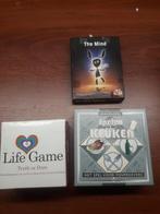 3 spelletjes, The Mind, Life Game en Spelen in de Keuken, Hobby en Vrije tijd, Gezelschapsspellen | Kaartspellen, Drie of vier spelers