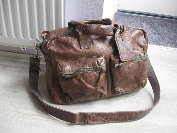 COWBOYSBAG 1030 donkerbruin goede staat, Sieraden, Tassen en Uiterlijk, Tassen | Schoudertassen, Zo goed als nieuw, Bruin, Leer