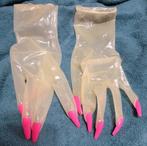 Travestie handschoenen met nagels / dames vrouwen handen, Verzenden, Nieuw, Handschoenen