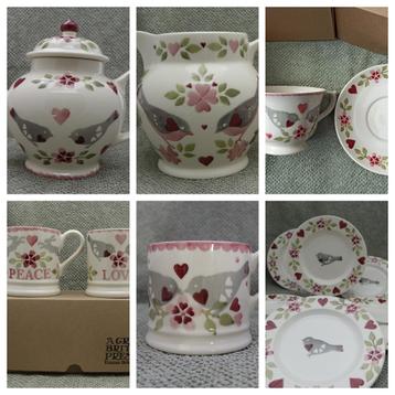 Emma Bridgewater serie Lovebirds – diverse serviesdelen beschikbaar voor biedingen