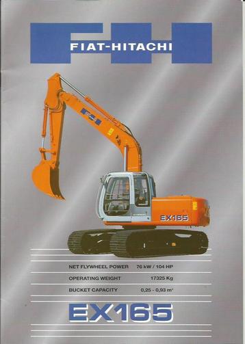 Graafmachine Fiat Hitachi EX165 engels grondwerk beschikbaar voor biedingen
