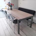 Eettafel+Bank in prijs verlaagd!, Huis en Inrichting, Ophalen, Gebruikt, Eikenhout, 200 cm of meer