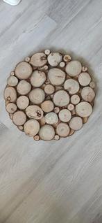 leuke ronde houten onderzetter 40 cm, Huis en Inrichting, Ophalen, Gebruikt