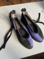 Jan Jansen. 37. Pumps op plateauzool. Zwart/lavendel/lila, Pumps, Overige kleuren, Verzenden, Zo goed als nieuw