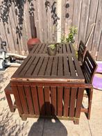 Ikea Houten Tuinset - Tafel, 2 Stoelen & bankje, Tuin en Terras, Ophalen, 4 zitplaatsen, Gebruikt, Eettafel