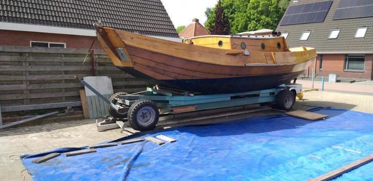 8 mtr Brandsma Schouw puntgaaf, Watersport en Boten, Platbodems, Zo goed als nieuw, 6 tot 9 meter, Hout, Diesel, Ophalen