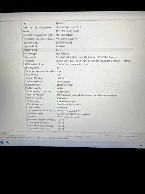 Lenovo L340-15IRH Gaming laptop, Computers en Software, Windows Laptops, Gebruikt, 15 inch, HDD, 3 tot 4 Ghz, 16 GB, Qwerty, Gaming