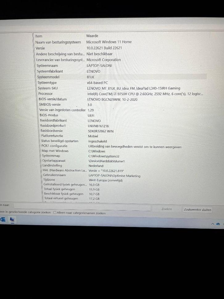 Lenovo L340-15IRH Gaming laptop, Computers en Software, Windows Laptops, Gebruikt, 15 inch, HDD, 3 tot 4 Ghz, 16 GB, Qwerty, Gaming